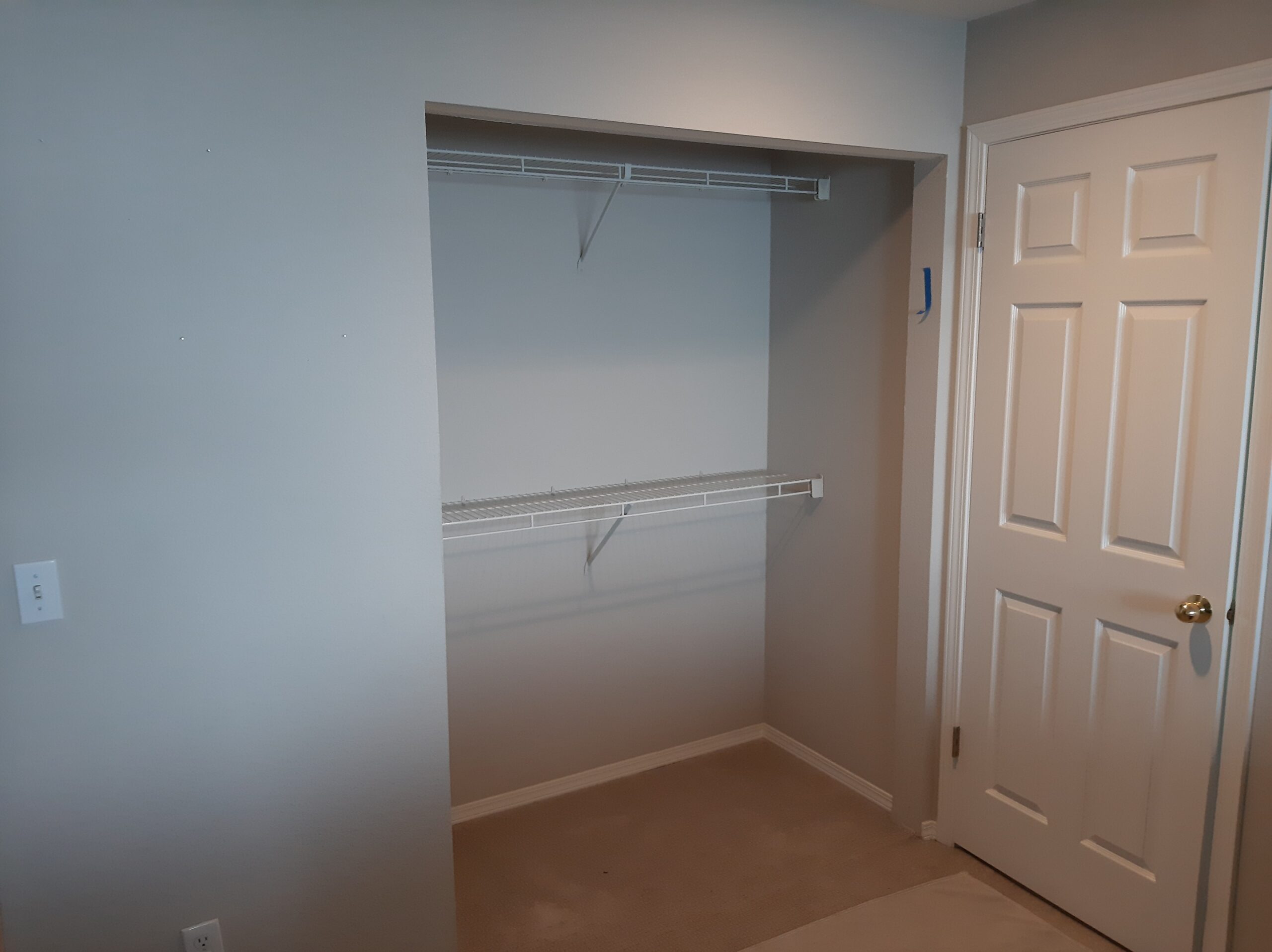Interior door before casing trim installation, Seattle