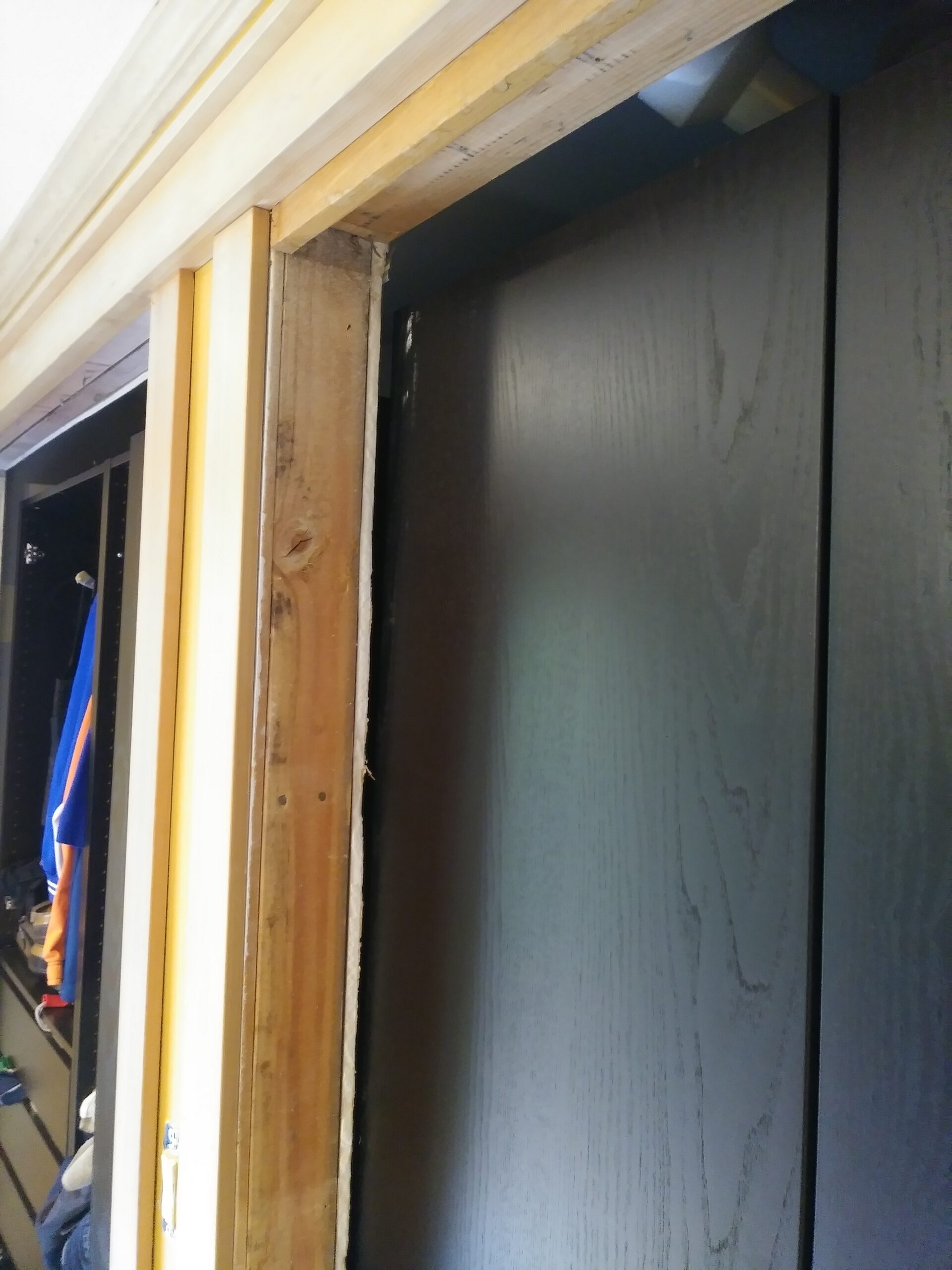 Interior door before casing installation, Seattle