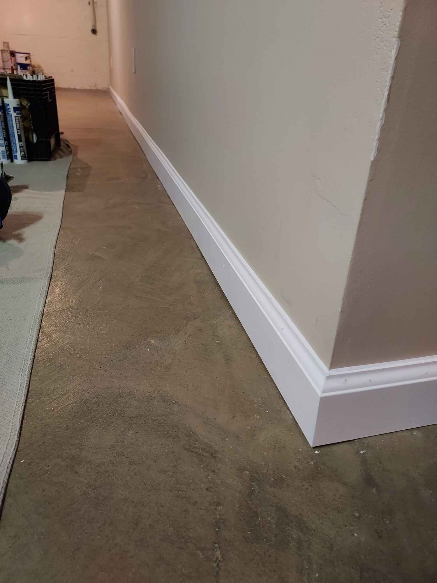 Baseboard casing trim installation, Seattle home