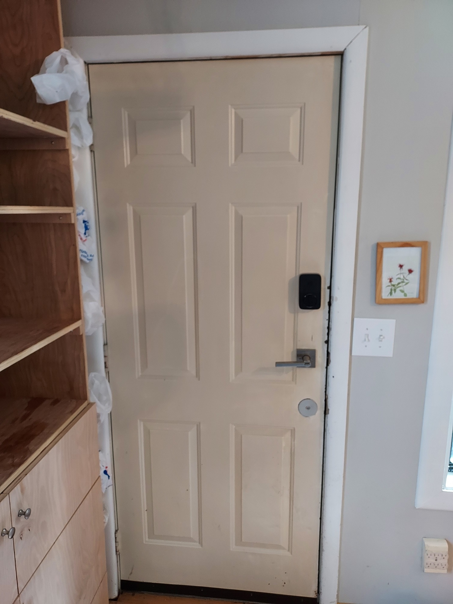 Exterior door before replacement, Seattle home