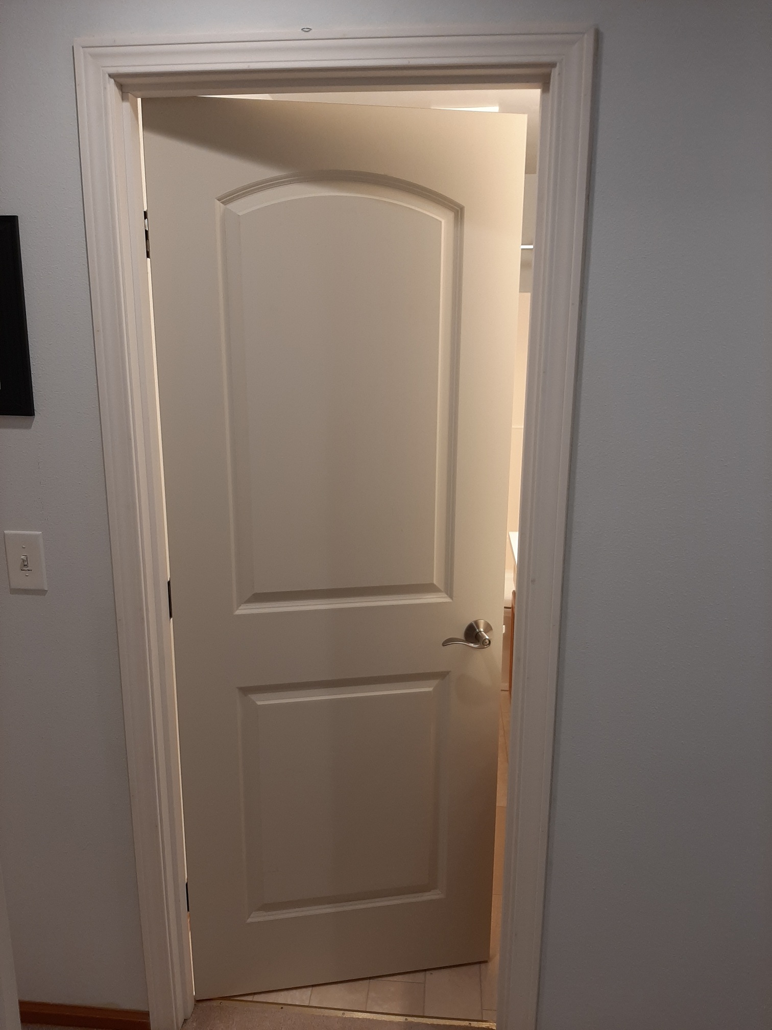 Interior door installed, Seattle home