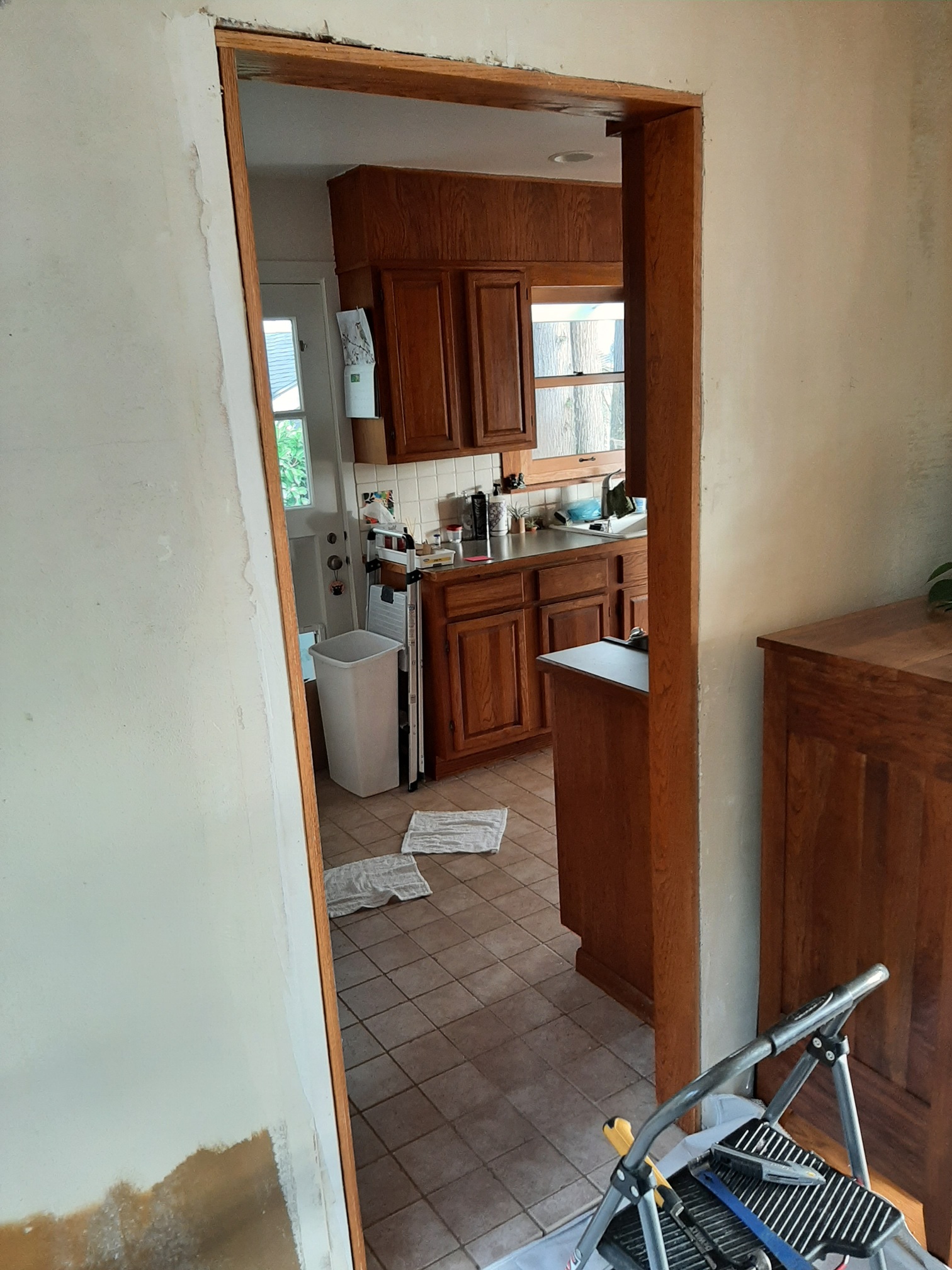 Interior door before installation, Seattle home