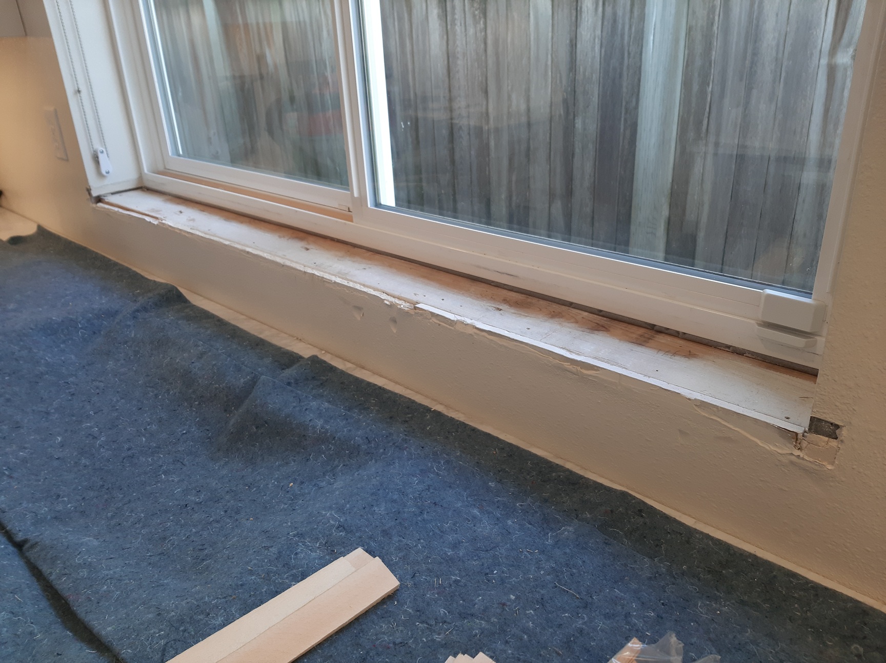 Window casing installation in progress, Seattle