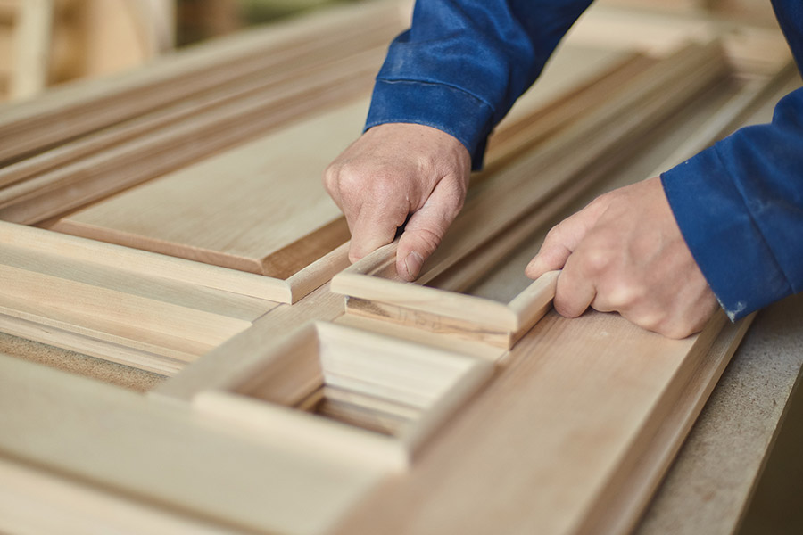 Finish carpenter working with wood, Seattle WA