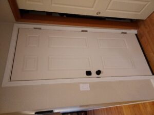 New white exterior door installed, Seattle home