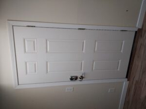 New white six-panel exterior door installed, Seattle home