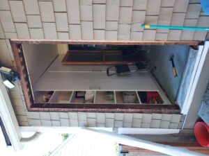 Exterior brick entryway before new door installation, Seattle