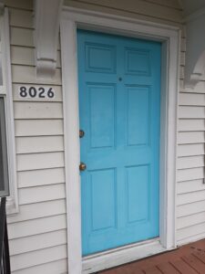 Exterior entry before new front door installation, Seattle