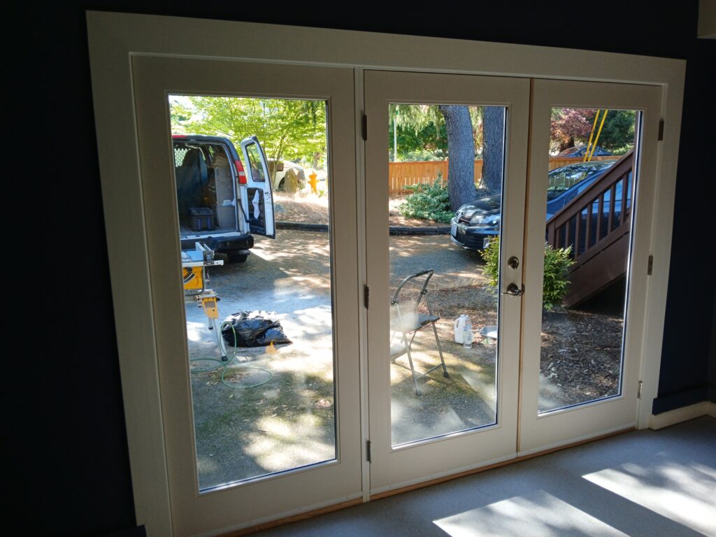 Exterior front door installation completed, Seattle home