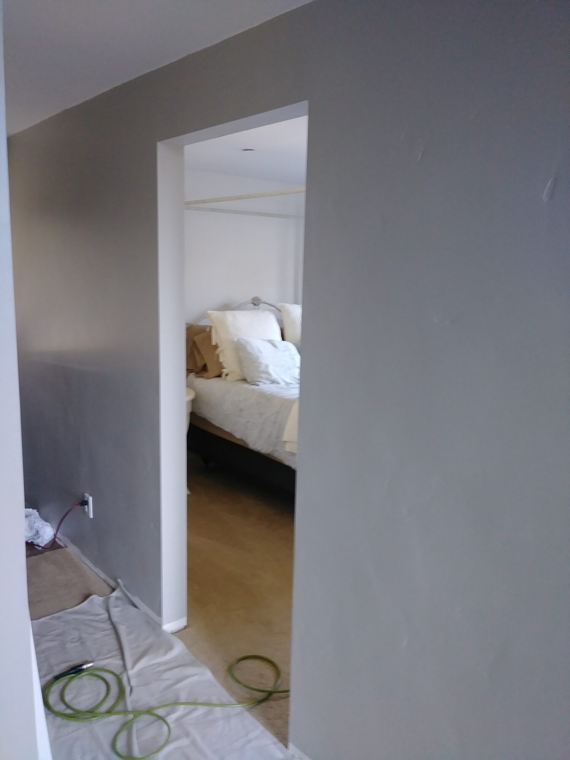 Doorway before barn door installation, Seattle home