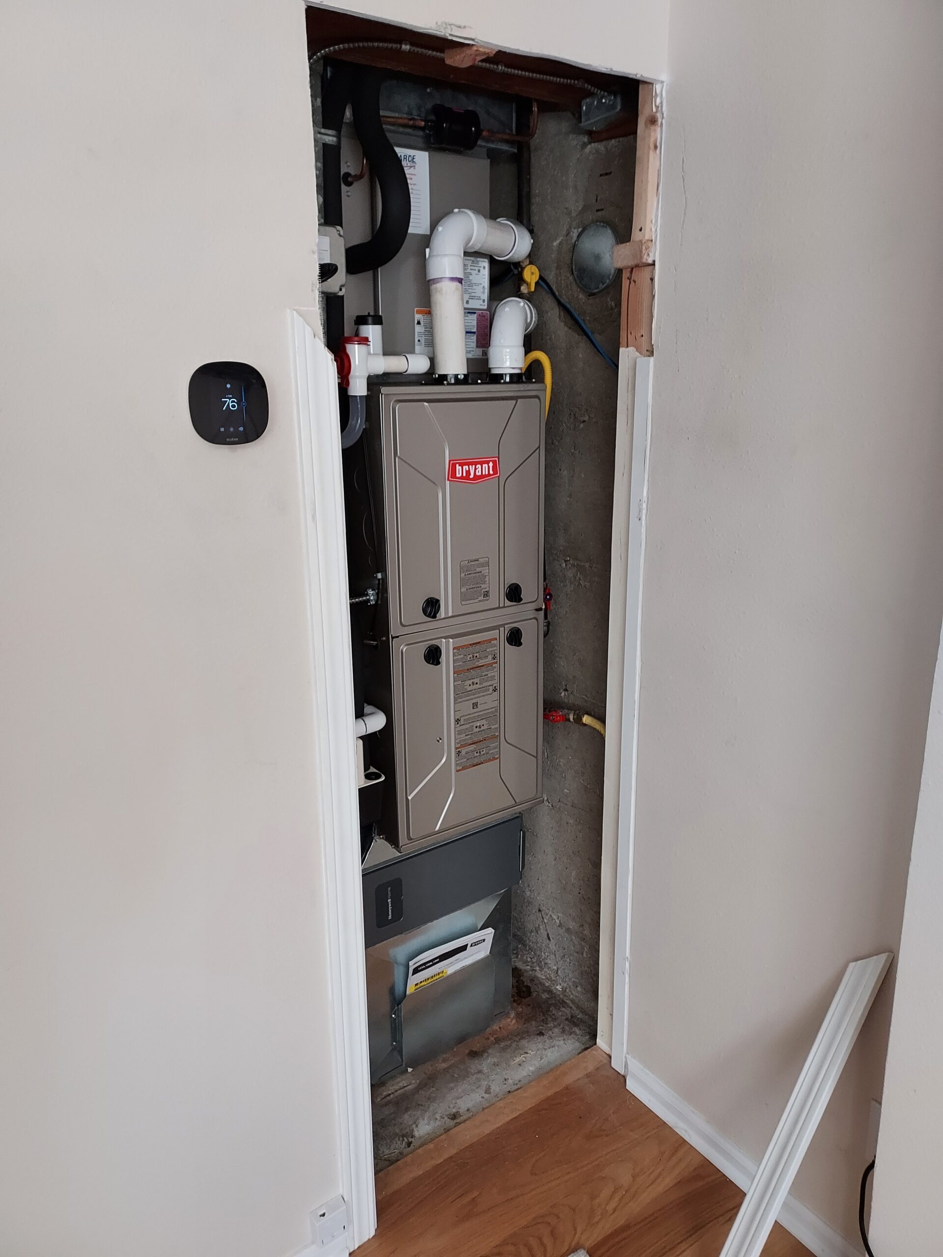 Closet opening before bifold door installation, Seattle