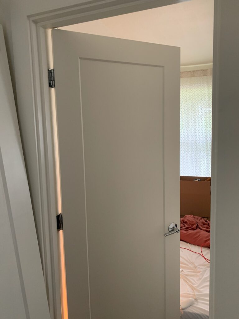 Interior door before replacement, Seattle home