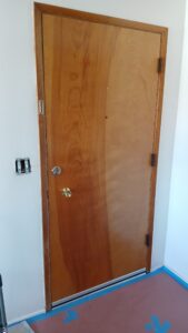 Front door before replacement, Seattle home