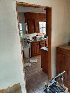 Interior door before installation, Seattle home